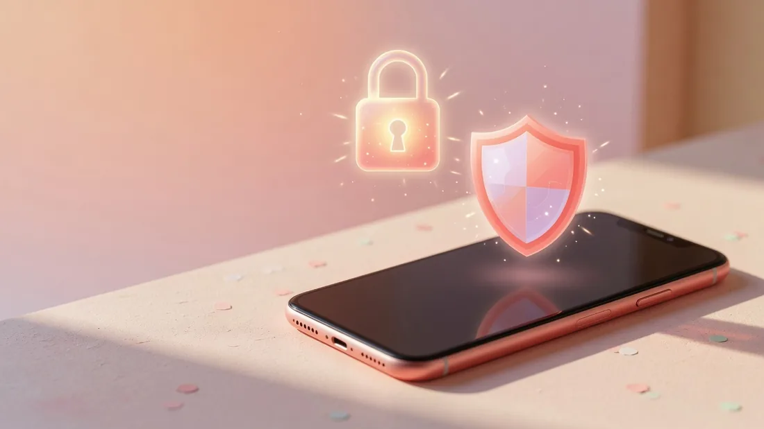 Регистрация в Pinterest: смартфон с экраном входа и значком защищённого доступа