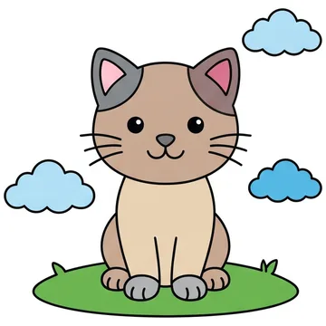 Образец в цвете: Котёнок