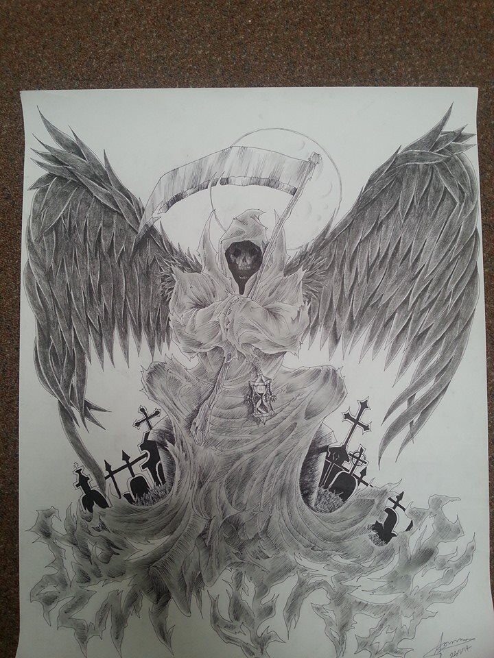 tattoo artist sketching design