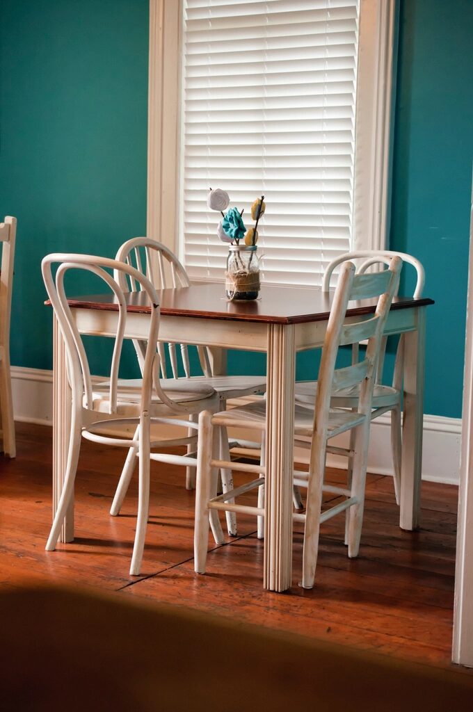 small kitchen dining table window