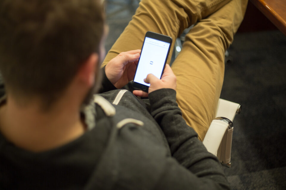music files list on smartphone screen
