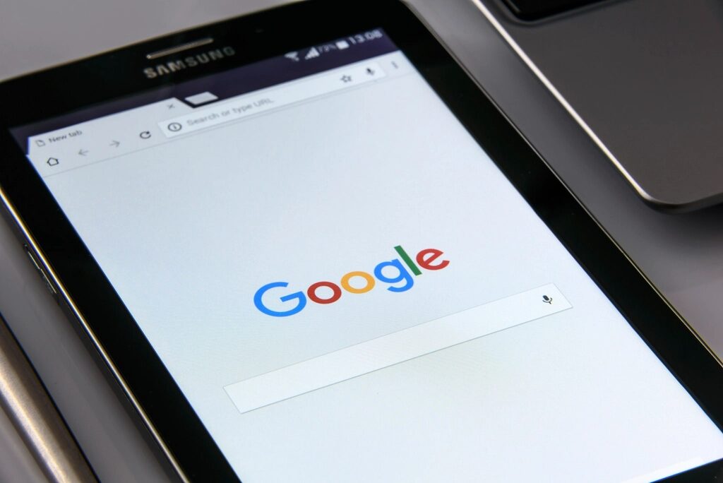 carousel slides on tablet screen