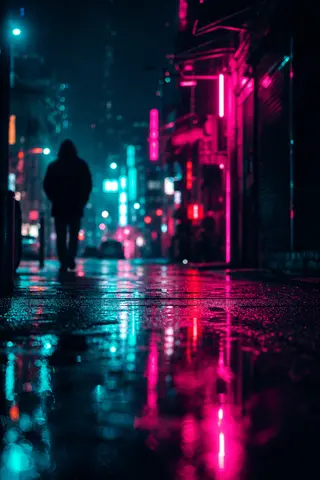 Обои: Огни ночной улицы